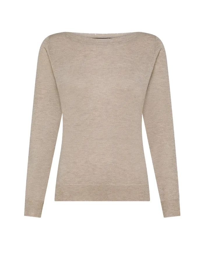 SEVENTY Maglia Donna MT3529 990318 AI 25/26 acrilico con girocollo a barchetta 040 GHIACCIO SEVENTY Maglia Donna MT3529 990318 AI 25/26 acrilico con girocollo a barchetta 040 GHIACCIO