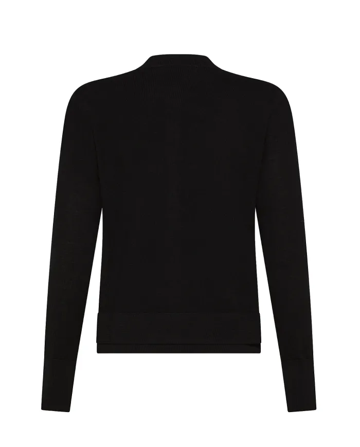 SEVENTY Twin-Set Donna MT3552 900330 AI 25/26 slim lana in tinta unita 999 NERO SEVENTY Twin-Set Donna MT3552 900330 AI 25/26 slim lana in tinta unita 999 NERO