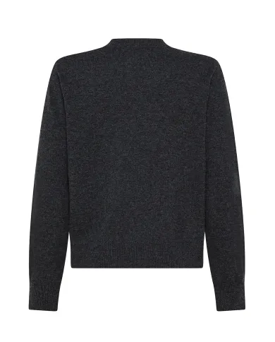 SEVENTY Maglia Donna MT3798 900331 AI 25/26 lana comfort con bordatura a costine 922 GRIGIO SEVENTY Maglia Donna MT3798 900331 AI 25/26 lana comfort con bordatura a costine 922 GRIGIO
