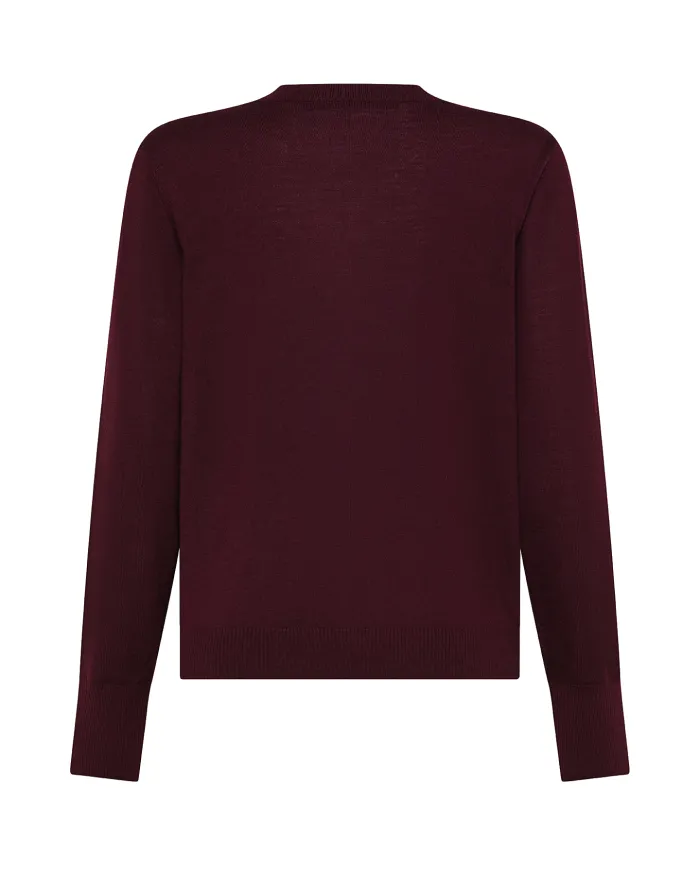 SEVENTY Maglia Donna MT3844 900330 AI 25/26 lana slim in tinta unita 216 BORDEAUX SEVENTY Maglia Donna MT3844 900330 AI 25/26 lana slim in tinta unita 216 BORDEAUX