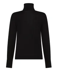 SEVENTY Dolcevita Donna MT3845 900330 AI 25/26 lana slim fit in tinta unita 999 NERO