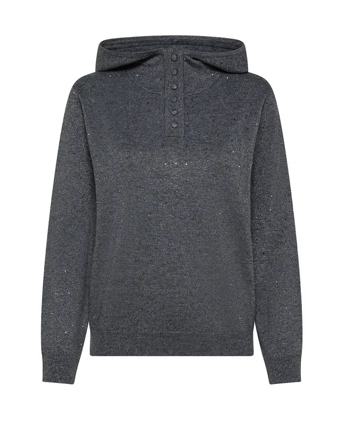 SEVENTY Maglia Donna MT3899 910736 AI 25/26 lana con cappuccio 940 grigio chiaro SEVENTY Maglia Donna MT3899 910736 AI 25/26 lana con cappuccio 940 grigio chiaro
