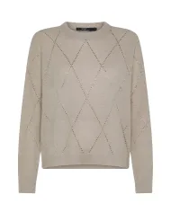 SEVENTY Maglia Donna MT3905 910754 AI 25/26 lana con strass applicate 14 BEIGE