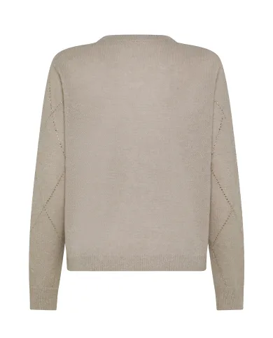 SEVENTY Maglia Donna MT3905 910754 AI 25/26 lana con strass applicate 14 BEIGE SEVENTY Maglia Donna MT3905 910754 AI 25/26 lana con strass applicate 14 BEIGE