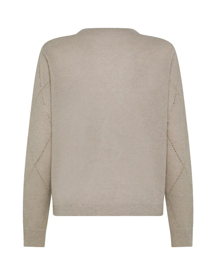 SEVENTY Maglia Donna MT3905 910754 AI 25/26 lana con strass applicate 14 BEIGE SEVENTY Maglia Donna MT3905 910754 AI 25/26 lana con strass applicate 14 BEIGE
