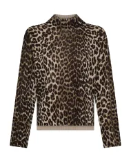 SEVENTY Lupetto Donna MT3947 900360 AI 25/26 lana con stampa animalier 054 FANGO
