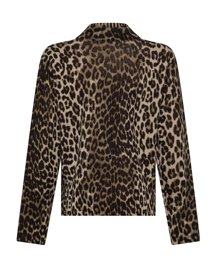 SEVENTY Lupetto Donna MT3947 900360 AI 25/26 lana con stampa animalier 054 FANGO SEVENTY Lupetto Donna MT3947 900360 AI 25/26 lana con stampa animalier 054 FANGO