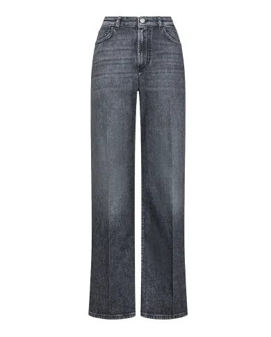 SEVENTY Jeans Donna PD0101 240297 AI 25/26 denima stile wide leg 998 DENIM BLACK SEVENTY Jeans Donna PD0101 240297 AI 25/26 denima stile wide leg 998 DENIM BLACK