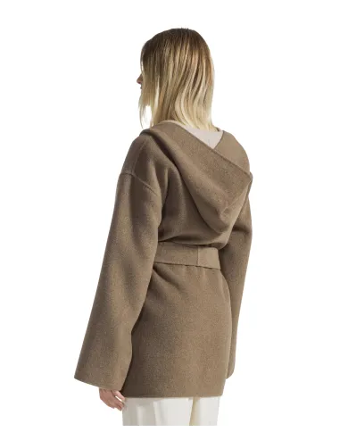 SEVENTY Cappotto Donna PM0165 150975 AI 25/26 lana con cappuccio 220 TERRA SEVENTY Cappotto Donna PM0165 150975 AI 25/26 lana con cappuccio 220 TERRA