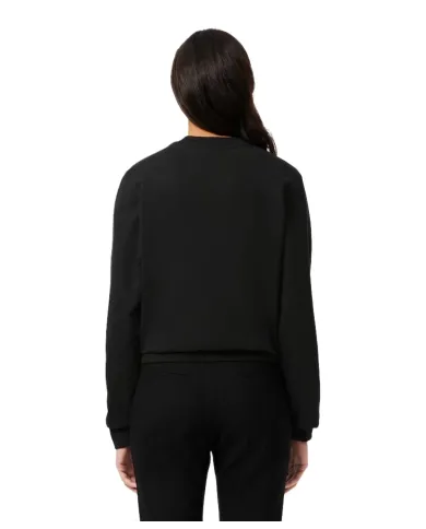 LACOSTE Felpa Donna SF5270 AI 25/26 in pile relaxed fit 031 NERO LACOSTE Felpa Donna SF5270 AI 25/26 in pile relaxed fit 031 NERO