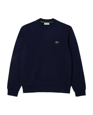 LACOSTE Felpa Uomo SH9608 AI 25/26 Classic Fit in pile con girocollo 166 BLU NAVY LACOSTE Felpa Uomo SH9608 AI 25/26 Classic Fit in pile con girocollo 166 BLU NAVY