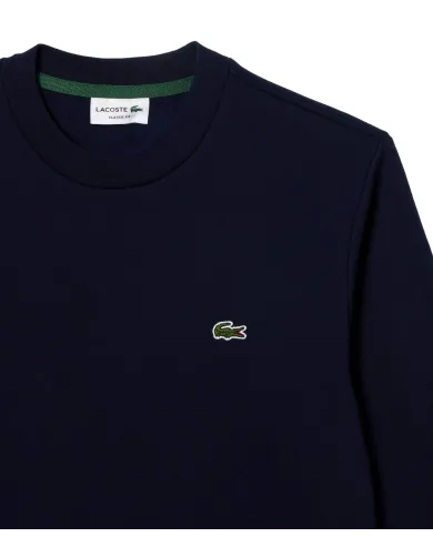 LACOSTE Felpa Uomo SH9608 AI 25/26 Classic Fit in pile con girocollo 166 BLU NAVY LACOSTE Felpa Uomo SH9608 AI 25/26 Classic Fit in pile con girocollo 166 BLU NAVY