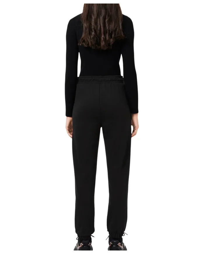 LACOSTE Pantalone Tuta Donna XF5268 AI 25/26 in cotone felpato con cordoncini regolabili 031 NERO