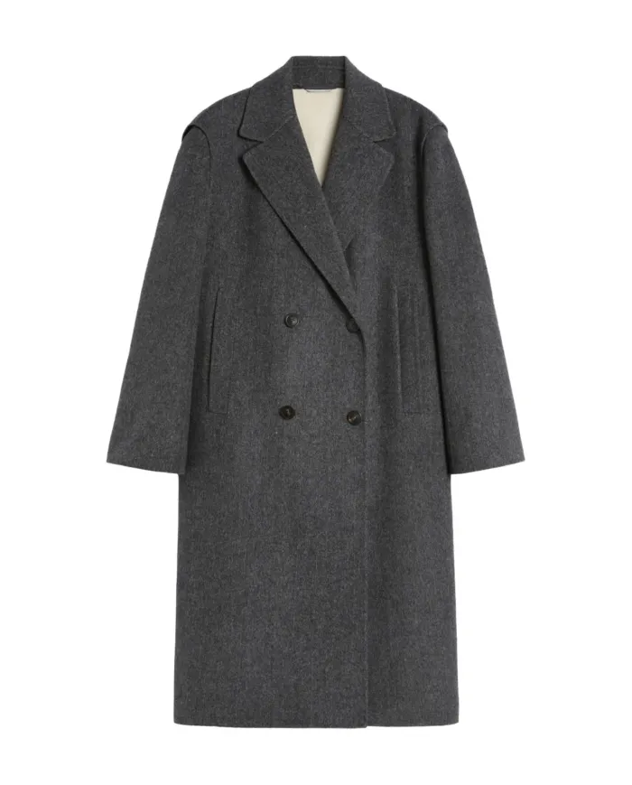 WEEKEND Cappotto Donna SABADEL AI 25/26 midi doppiopetto 2-in-1 con bolero rimovibile 001 ANTRACITE WEEKEND Cappotto Donna SABADEL AI 25/26 midi doppiopetto 2-in-1 con bolero rimovibile 001 ANTRACITE