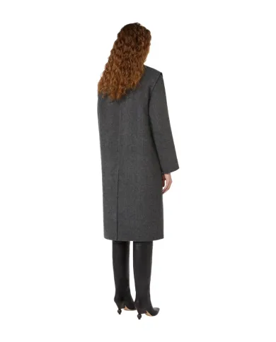 WEEKEND Cappotto Donna SABADEL AI 25/26 midi doppiopetto 2-in-1 con bolero rimovibile 001 ANTRACITE WEEKEND Cappotto Donna SABADEL AI 25/26 midi doppiopetto 2-in-1 con bolero rimovibile 001 ANTRACITE