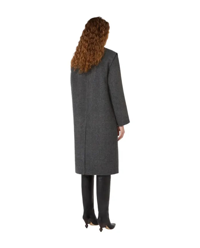 WEEKEND Cappotto Donna SABADEL AI 25/26 midi doppiopetto 2-in-1 con bolero rimovibile 001 ANTRACITE