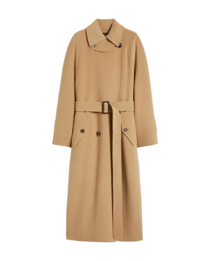 WEEKEND Cappotto Donna CADINE AI 25/26 lana stile trench con cinturino sottogola 065 CAMMELLO