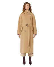 WEEKEND Cappotto Donna 5016022600 CADINE AI 25/26 lana stile trench con cinturino sottogola 065 CAMMELLO