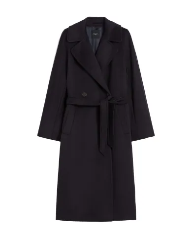 WEEKEND Cappotto Donna RESINA AI 25/26 lana stile trench 013 NERO