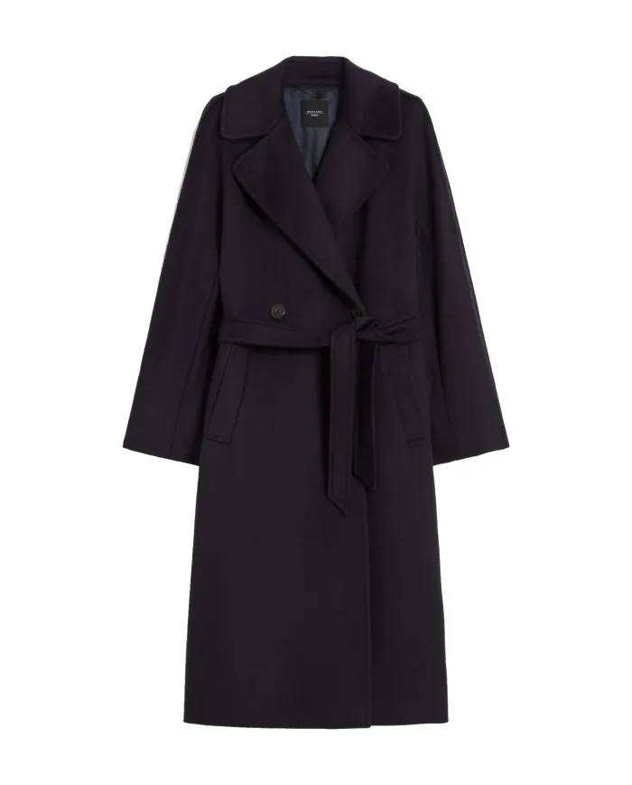 WEEKEND Cappotto Donna RESINA AI 25/26 lana stile trench 013 NERO