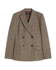 WEEKEND Giacca Donna GIOVE AI 25/26 lana stile blazer con motivo a quadri 001 CIOCCOLATO