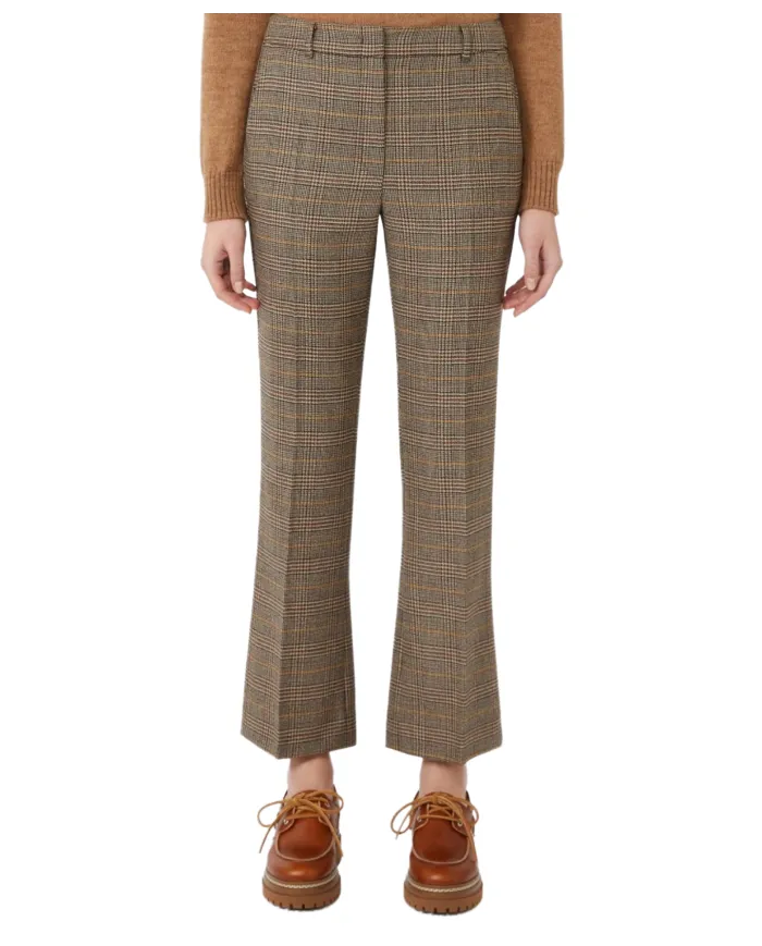 WEEKEND Pantaloni Donna BACO AI 25/26 lana con motivo a quadri 001 dis GALLES