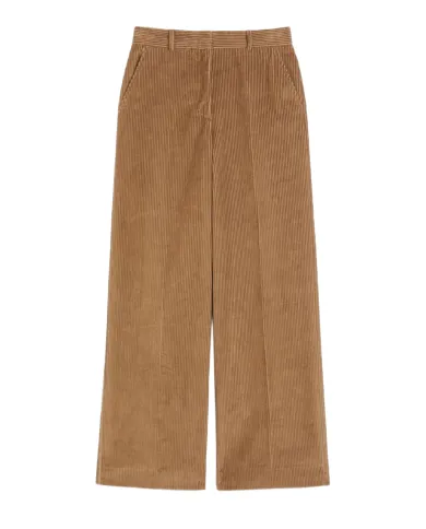 WEEKEND Pantaloni Donna TANIA AI 25/26 cotone larco lavorato a costine 006 NOCCIOLA