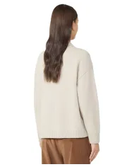 WEEKEND Maglia Donna AGRE AI 25/26 a polo in lana con colletto a punta 002 AVENA