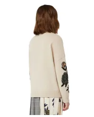 WEEKEND Maglia Donna PAVIDI AI 25/26 lana oversize con dettagli ricamati 003 FIORE
