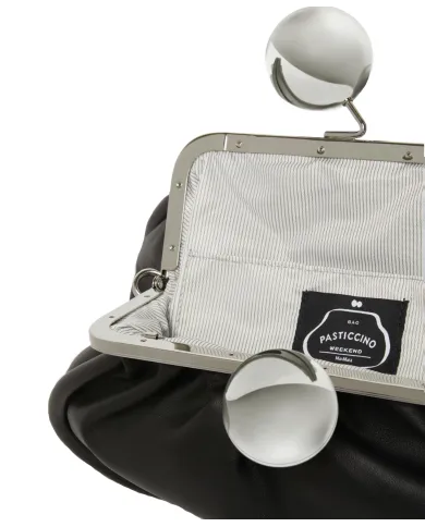 WEEKEND Borsa Donna MILVANEW AI 25/26 nappa di pelle con chiusura a clip clap 007 NERO