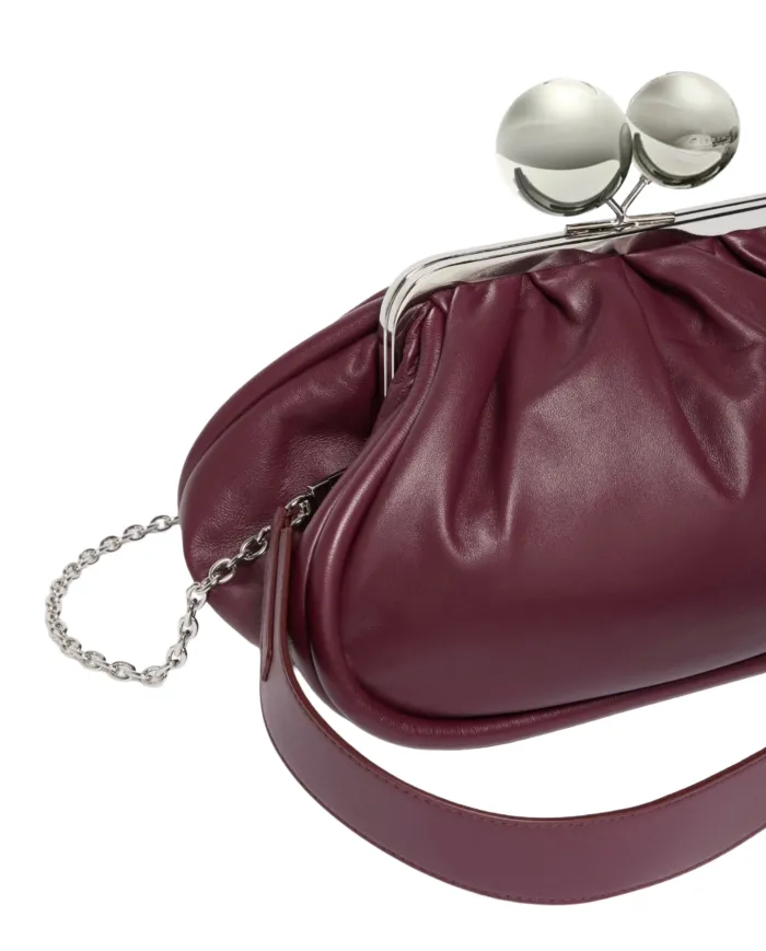 WEEKEND Borsa Donna MILVANEW AI 25/26 nappa di pelle con chiusura a clip clap 074 BURGUNDY
