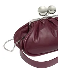 WEEKEND Borsa Donna MILVANEW AI 25/26 nappa di pelle con chiusura a clip clap 074 BURGUNDY