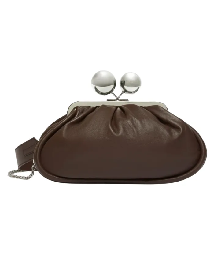 WEEKEND Borsa Donna MILVANEW AI 25/26 nappa di pelle con chiusura a clip clap 080 CIOCCOLATO