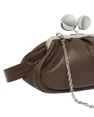 WEEKEND Borsa Donna 5516025600 MILVANEW AI 25/26 nappa di pelle con chiusura a clip clap 080 CIOCCOLATO