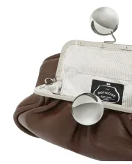 WEEKEND Borsa Donna MILVANEW AI 25/26 nappa di pelle con chiusura a clip clap 080 CIOCCOLATO