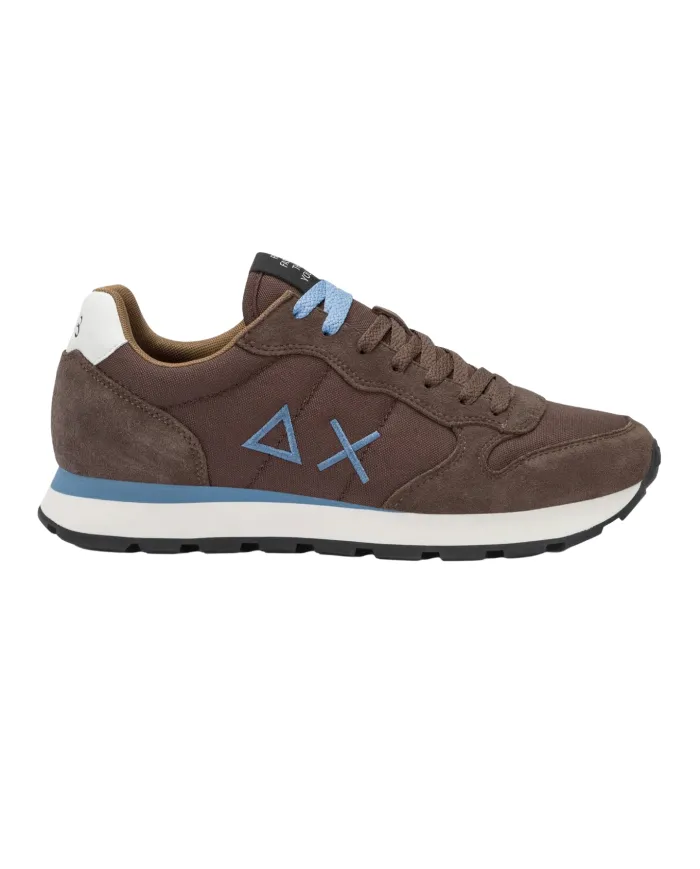 SUN68 Sneaker Uomo Z45101 TOM SOLID AI 25/26 pelle con ricamo logato 08 MARRONE SUN68 Sneaker Uomo Z45101 TOM SOLID AI 25/26 pelle con ricamo logato 08 MARRONE