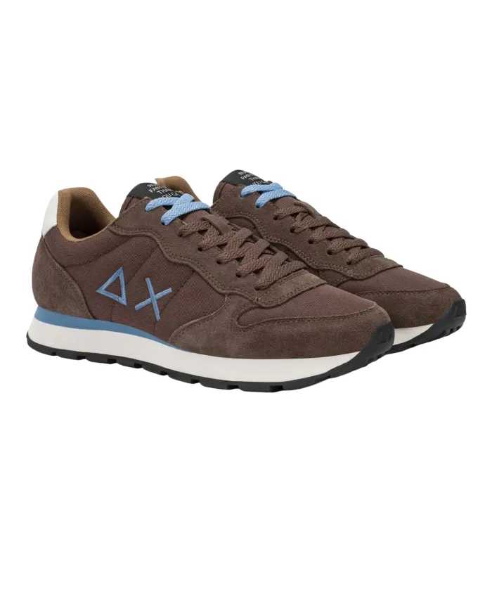 SUN68 Sneaker Uomo Z45101 TOM SOLID AI 25/26 pelle con ricamo logato 08 MARRONE SUN68 Sneaker Uomo Z45101 TOM SOLID AI 25/26 pelle con ricamo logato 08 MARRONE