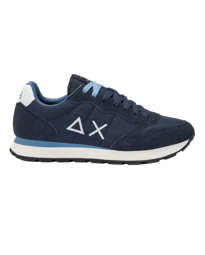 SUN68 Sneaker Uomo Z45101 TOM SOLID AI 25/26 pelle con ricamo logato 07 NAVY BLUE SUN68 Sneaker Uomo Z45101 TOM SOLID AI 25/26 pelle con ricamo logato 07 NAVY BLUE
