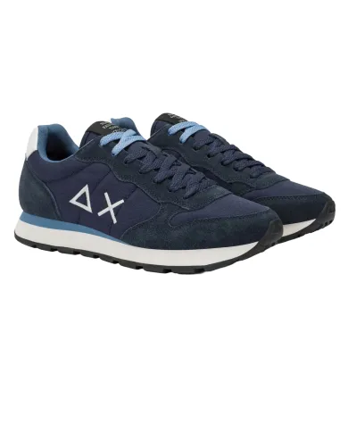 SUN68 Sneaker Uomo Z45101 TOM SOLID AI 25/26 pelle con ricamo logato 07 NAVY BLUE SUN68 Sneaker Uomo Z45101 TOM SOLID AI 25/26 pelle con ricamo logato 07 NAVY BLUE