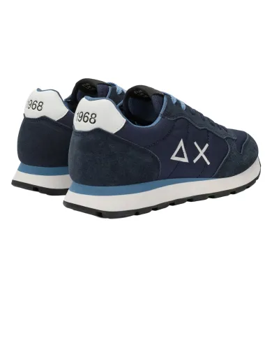 SUN68 Sneaker Uomo Z45101 TOM SOLID AI 25/26 pelle con ricamo logato 07 NAVY BLUE SUN68 Sneaker Uomo Z45101 TOM SOLID AI 25/26 pelle con ricamo logato 07 NAVY BLUE