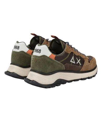 SUN68 Sneaker Uomo Z45130 FIRE & CAMPING AI 25/26 pelle con ricamo logato 08 MARRONE SUN68 Sneaker Uomo Z45130 FIRE & CAMPING AI 25/26 pelle con ricamo logato 08 MARRONE