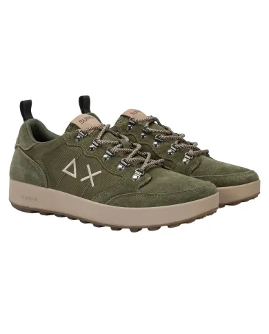 SUN68 Sneakers Uomo Z45134 GENIUS SOLID AI 25/26 pelle stile tennis scamosciato 74 MILITARE scuro SUN68 Sneakers Uomo Z45134 GENIUS SOLID AI 25/26 pelle stile tennis scamosciato 74 MILITARE scuro
