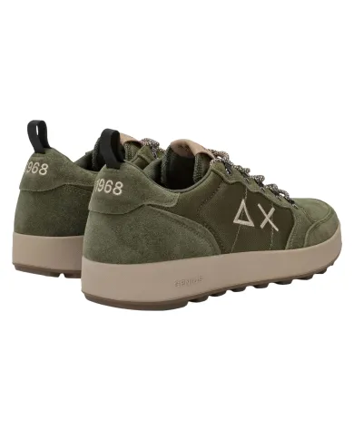 SUN68 Sneakers Uomo Z45134 GENIUS SOLID AI 25/26 pelle stile tennis scamosciato 74 MILITARE scuro SUN68 Sneakers Uomo Z45134 GENIUS SOLID AI 25/26 pelle stile tennis scamosciato 74 MILITARE scuro