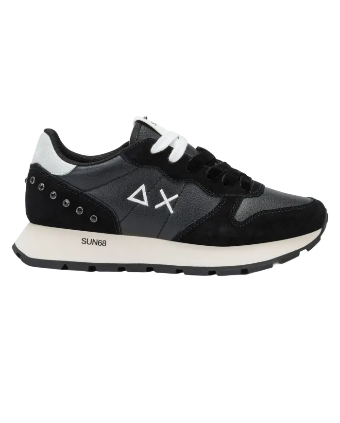 SUN68 Sneakers Donna Z45206 ALLY STUDS AI 25/26 pelle stile running con borchie applicate 11 NERO SUN68 Sneakers Donna Z45206 ALLY STUDS AI 25/26 pelle stile running con borchie applicate 11 NERO