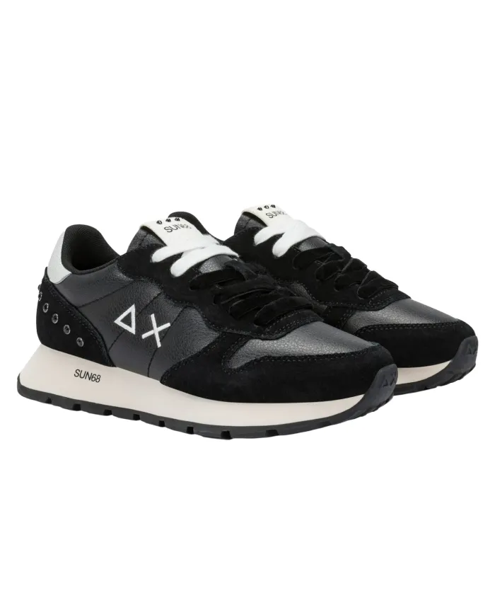 SUN68 Sneakers Donna Z45206 ALLY STUDS AI 25/26 pelle stile running con borchie applicate 11 NERO SUN68 Sneakers Donna Z45206 ALLY STUDS AI 25/26 pelle stile running con borchie applicate 11 NERO