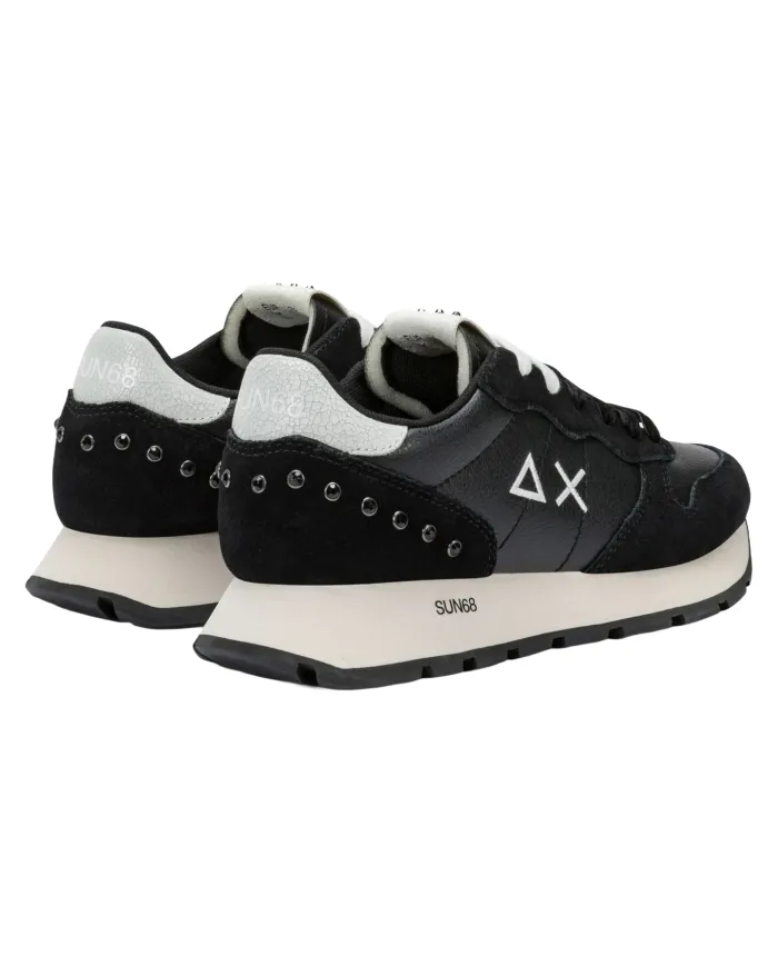 SUN68 Sneakers Donna Z45206 ALLY STUDS AI 25/26 pelle stile running con borchie applicate 11 NERO