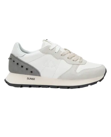 SUN68 Sneakers Donna Z45206 ALLY STUDS AI 25/26 pelle stile running con borchie applicate 31 BIANCO PANNA SUN68 Sneakers Donna Z45206 ALLY STUDS AI 25/26 pelle stile running con borchie applicate 31 BIANCO PANNA