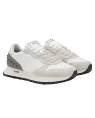 SUN68 Sneakers Donna Z45206 ALLY STUDS AI 25/26 pelle stile running con borchie applicate 31 BIANCO PANNA
