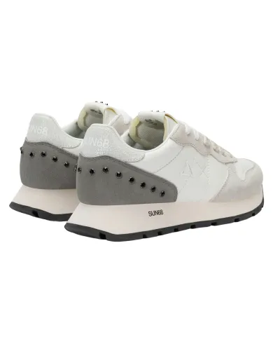 SUN68 Sneakers Donna Z45206 ALLY STUDS AI 25/26 pelle stile running con borchie applicate 31 BIANCO PANNA SUN68 Sneakers Donna Z45206 ALLY STUDS AI 25/26 pelle stile running con borchie applicate 31 BIANCO PANNA