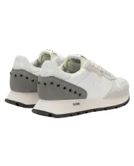 SUN68 Sneakers Donna Z45206 ALLY STUDS AI 25/26 pelle stile running con borchie applicate 31 BIANCO PANNA